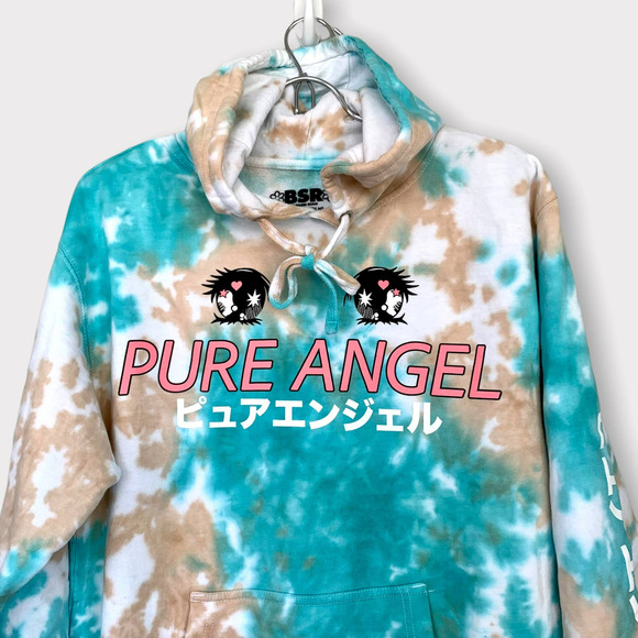 By Samii Ryan Pure Angel Tie Dye Hoodie in Cloud Blue Size Large - Picture 4 of 14
